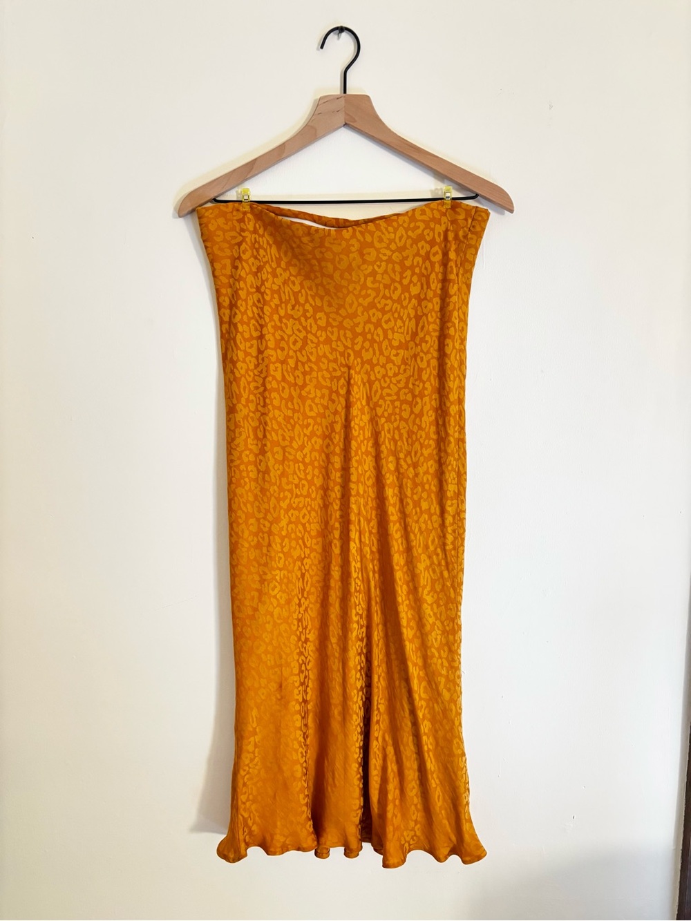 Banana Republic Mustard Patterned Maxi Skirt